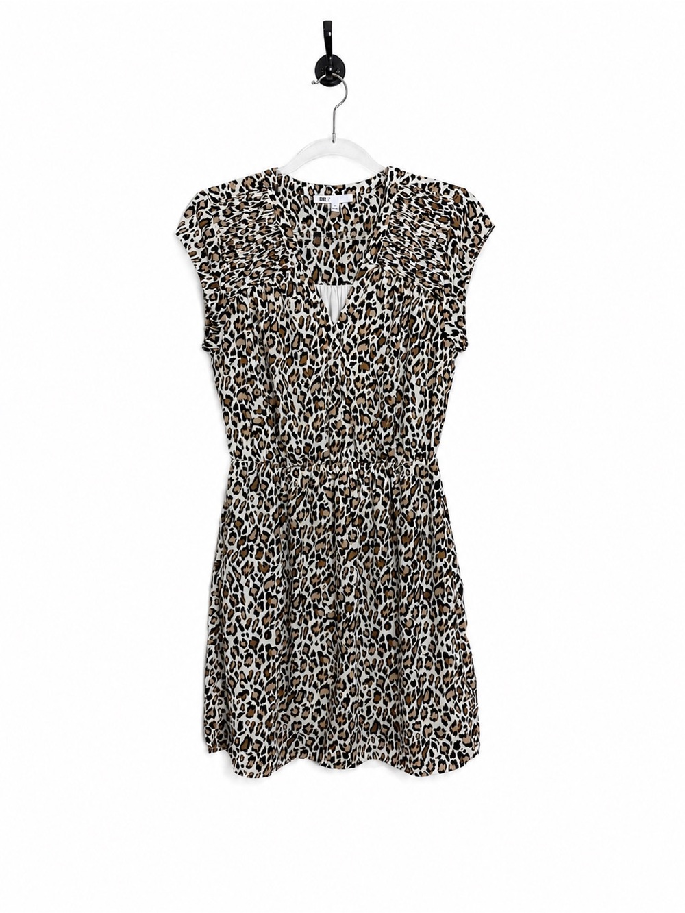 Dr2 Leopard Print V-Neck Dress in Brown